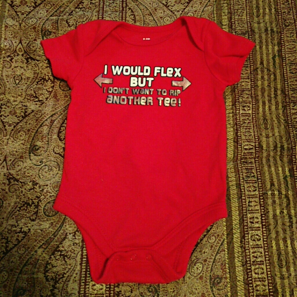 Red saying bodysuite